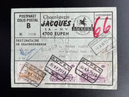 BELGIUM 1970 FREIGHT LETTER EUPEN TO VIRTON 30-11-1970 BELGIE BELGIQUE TRAINS COLIS POSTAL POSTPAKET - Brieven En Documenten