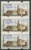 Israel ATM 1994 Jerusalem Automat 003, Satz 3 Werte, ATM 18.1 X S5 Postfrisch - Franking Labels