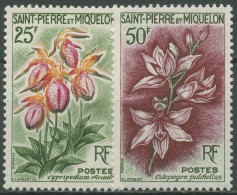 Saint-Pierre Et Miquelon 1962 Blumen Orchideen 394/95 Postfrisch - Unused Stamps