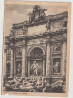 Cartolina Viaggiata Affrancata Roma Fontana Di Trevi 1941 Francobollo 10 Lire Augustus Imperatore - Fontana Di Trevi