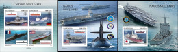 Guinea Bissau 2022, Nuclear Ships, Submarines, 4val In BF+BF IMPERFORATED - Sous-marins