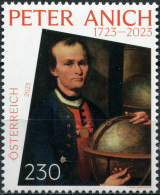 Austria 2023. Peter Anich, Cartographer (MNH OG) Stamp - Ungebraucht
