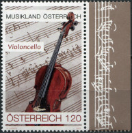 Austria 2023. Musical Country Austria. Violoncello (I) (MNH OG) Stamp - Neufs