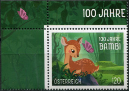 Austria 2023. 100th Anniversary Of Bambi (MNH OG) Stamp - Ungebraucht