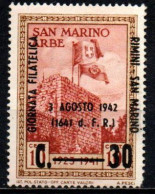 1942 - San Marino 225 Giornata Filatelica  ++++++ - Neufs