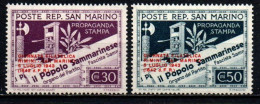 1943 - San Marino 238/39 Giornata Filatelica  ++++++ - Unused Stamps