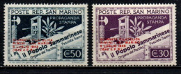 1943 - San Marino 238/39 Giornata Filatelica  ++++++ - Unused Stamps