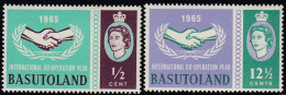 Basutoland 1965 - International Co-operation Year - Mi 97-98 ** MNH - 1965-1966 Self Government