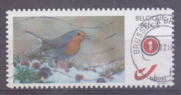 België - Duostamp - Vogels - Roodborstje  - Zonder Papierresten - Oblitérés