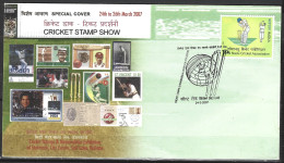 INDE. Enveloppe Commémorative De 2007. Cricket Stamp Show. - Cricket