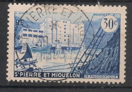 SPM - 1955-56 - N°YT. 348 - Frigorifique 30c Bleu - Oblitéré / Used - Oblitérés