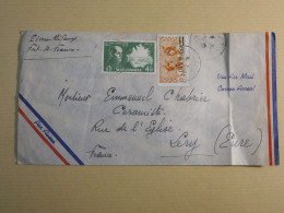 DM 15 MARTINIQUE LETTRE RR 1948 A LEVY FRANCE +SURCHARGES +AFF. INTERESSANT +++ - Storia Postale
