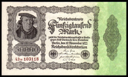 DEUTSCHLAND - ALLEMAGNE - 50000 Mark Reichsbanknote - 1922 - P79 - UNC/NEUF - 50000 Mark