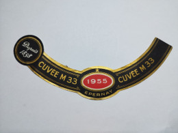 1955 ETIQUETTE CHAMPAGNE EPERNAY CUVEE M 33 - Champagne