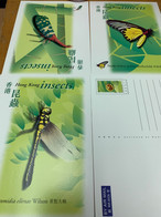 Hong Kong Official Post Office Issued Card Butterfly Insects Dragonfly 2000 Year Issued - Lettres & Documents