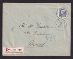 DDFF 861 --  Collection THIELT - Enveloppe Recommandée TP Petit Montenez1925 Vers BXL - Grande Griffe S/ Etiq. Reco - 1921-1925 Small Montenez