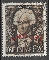 TRIESTE ZONA A - 1949 -ALFIERI- USATO (YVERT 43 - MICHEL 72 - SS 48) - Ungebraucht