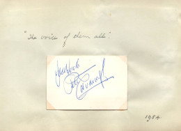 Peter Cavanagh Impressionist Winston Churchill Signed Autograph - Actors & Comedians