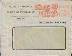 France 1953. EMA, Empreinte De Machine à Affranchir. BP, Essence Energic Energol - Pétrole