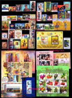 INDIA 2023 Joint Issue,Fruit,G20,Bird,Cinema,Police,Architecture,All 74 Full Stamps,Year Pack Set,MNH (**) Inde Indien - Nuovi