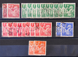 France 1939 - Type IRIS N° 431 - 432 - 433 - 434 - 435 - Lot De 25 Timbres - 1939-44 Iris