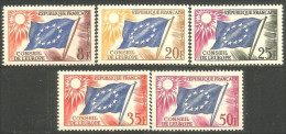 330 France Yv 17-21 Conseil Europe European Council MNH ** Neuf SC (1d) - Institutions Européennes