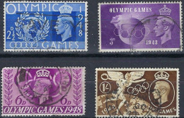 GB 1948 GVI Olympic Games Complete Set Of 4 Values Used - Oblitérés