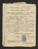 Portugal Timbre Fiscal Liga Dos Combatentes 15$ 1942 Revenue Stamp Militar Exemption - Briefe U. Dokumente