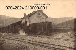 FAYENCE.  Cpa    - La Gare De Fayence (Var). (scans Recto Verso) - Fayence