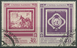 UNO New York 1991 Postverwaltung UNPA MiNr. 1&3 New York 621/22 Gestempelt - Gebraucht