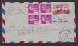 Flugpost Brief Air Mail USA Viererblock Columbus Ohio Leipzig Sachsen Russische - Brieven En Documenten