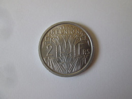 Reunion 2 Francs 1969 Rare Year Aluminium Bazor Coin UNC See Pictures - Réunion