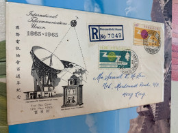 Hong Kong Stamp FDC Telecom ITU Postally Used 1965 - Brieven En Documenten