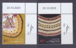 2024 Israel 2v Judaica Embroidery - Ungebraucht