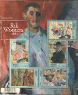 Belgium Belgique Belgien 2016 Rik Wouters Painting Art Set Of 5 Stamps In Block MNH - Unused Stamps