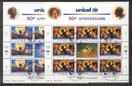 Nations Unies  Genève   321/322 En Feuillet   Ob  TB  UNICEF  - Used Stamps