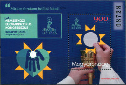 Hungary 2021. 52nd International Eucharistic Congress (Black S/N) (MNH OG) S/S - Neufs