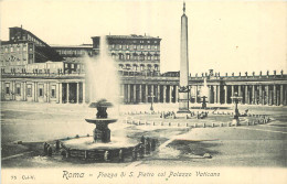 ITALIA ROMA PIAZZA DI S. PIETRO COL PALAZZO VATICANO - Places