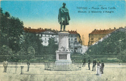 ITALIA TORINO  PIAZZA CARLO FELICE MONUM A MASSIMO D'AZEGLIO - Plaatsen & Squares