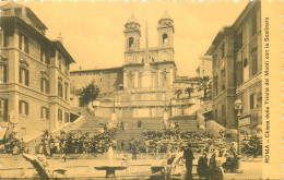 ITALIA  ROMA  CHIESA DELLA TRINITA DEI MONTI CON LA SCALINATA - Eglises