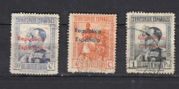 Spanish Guinea 1932 Definitives, Revised Overprint - 3 Values (e-798) - Spaans-Guinea