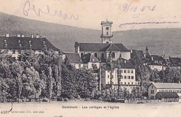 DELEMONT                   LES COLLEGES ET L EGLISE      + CACHET AMBULANT  N° 18 - Delémont