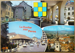 CARTE - 74 - LA ROCHE SUR FORON - VUES DIVERSES - 2CV DIANE CITROEN - SCAN RECTO/VERSO - La Roche-sur-Foron