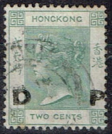 Hong-Kong - 1882 - Y&T N° 34 Oblitéré. Surcharge Privée D P (Daily Press) - Ungebraucht