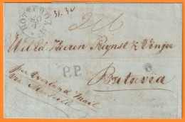 1855 - Entire 2-page Letter From CHERIBON Today CIREBON, Java, Indonesia   To BATAVIA, Today DJAKARTA, Indonesia - Indie Olandesi