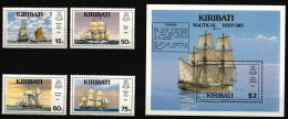 Kiribati Block 18 + 561-564 Postfrisch Schiffe #NE769 - Kiribati (1979-...)