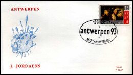 2497 - FDC - Antwerpen 93  #6  P1047 - 1991-2000