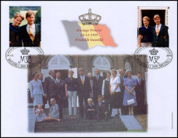 2856 + 2857 - FDC - Het Prinselijk Huwelijk - 1991-2000