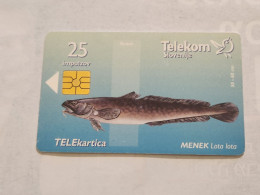 SLOVENIA-(SI-TLS-0114)-Menek / Ljubljanica-(4)(25units)(002-1-0022372)(6/1998)(tirage-10.025)-used Card+1card,prepiad - Slowenien