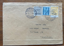 SICILIA - OCCUPAZIONE ANGLO-AMERICANA : 30+60+ 10c. Segnatasse Da SANT'ALFIO * CATANIA * 2/7/44 A PALERMO  - RR - Occ. Anglo-américaine: Sicile